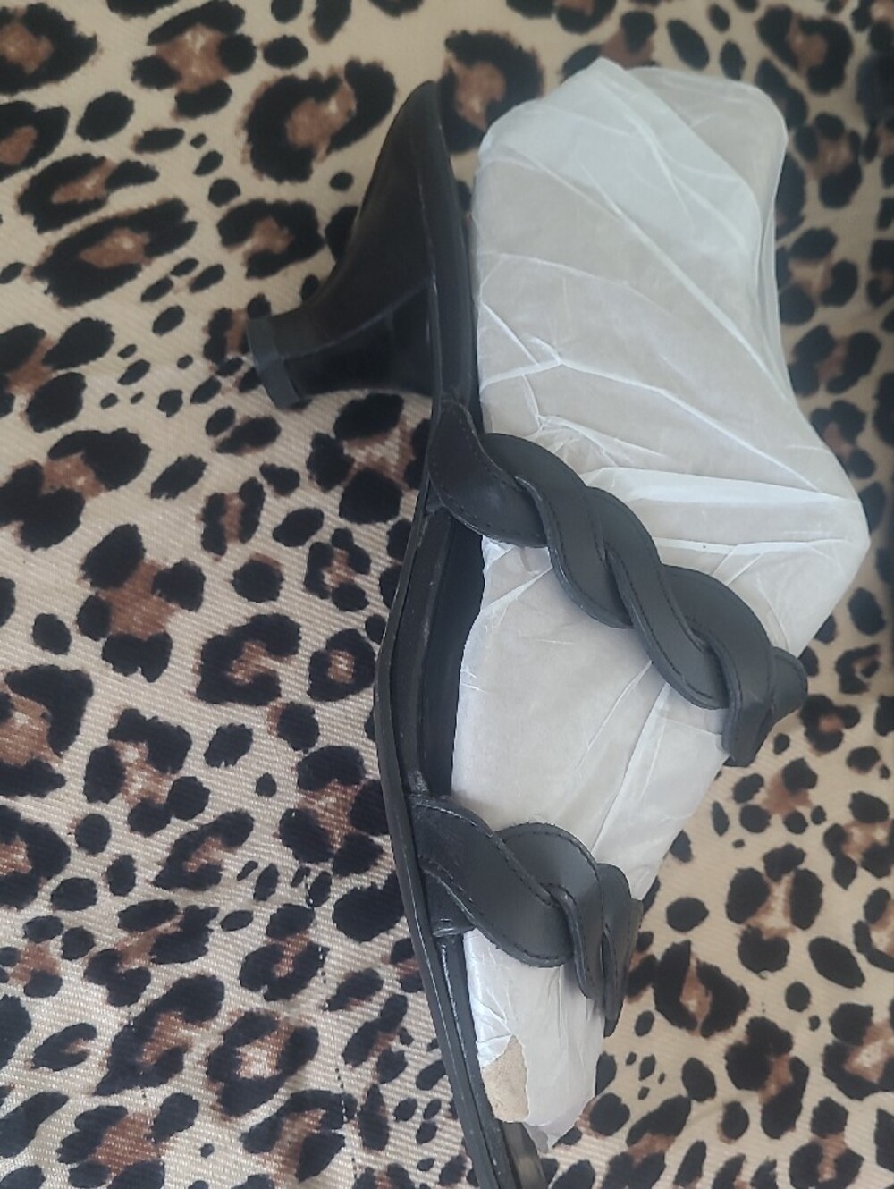 Franco Sarto Black Braided Strap Women’s Slide Sandals - Picture 4 of 14